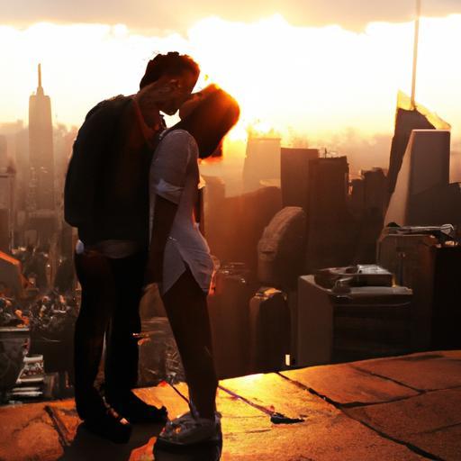 Elevate Your Love: Romantic Rooftop Kisses Above the City